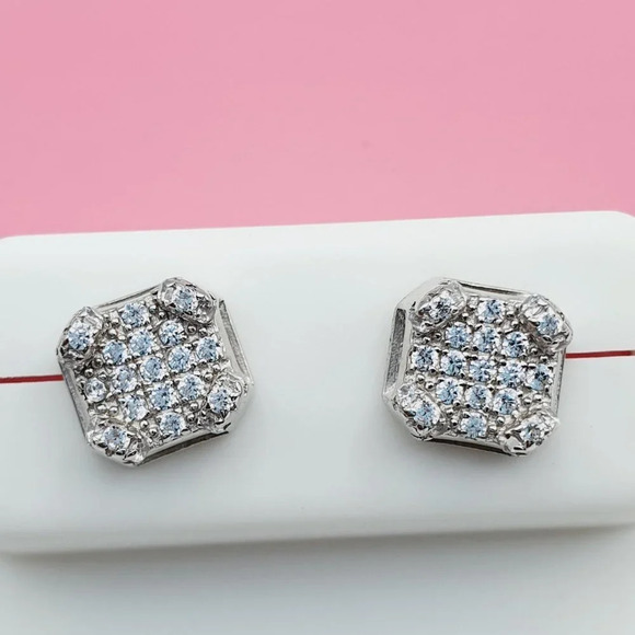 "925 Sterling Silver Cubic Zirconia Earrings, U19254570 - Picture 1 of 11